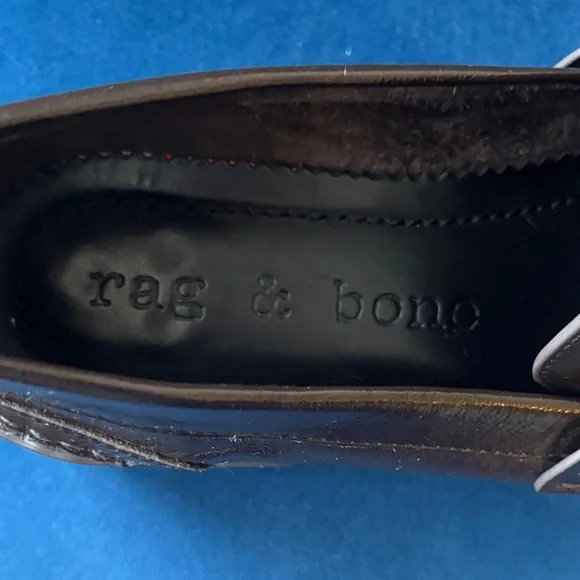 Rag & Bone Dark Brown Leather Loafers - Picture 2 of 13
